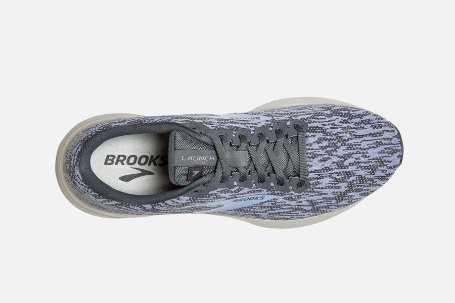 Brooks Running Shoes - Launch 7 Road Womens - Grey/Blue - BZL-426158